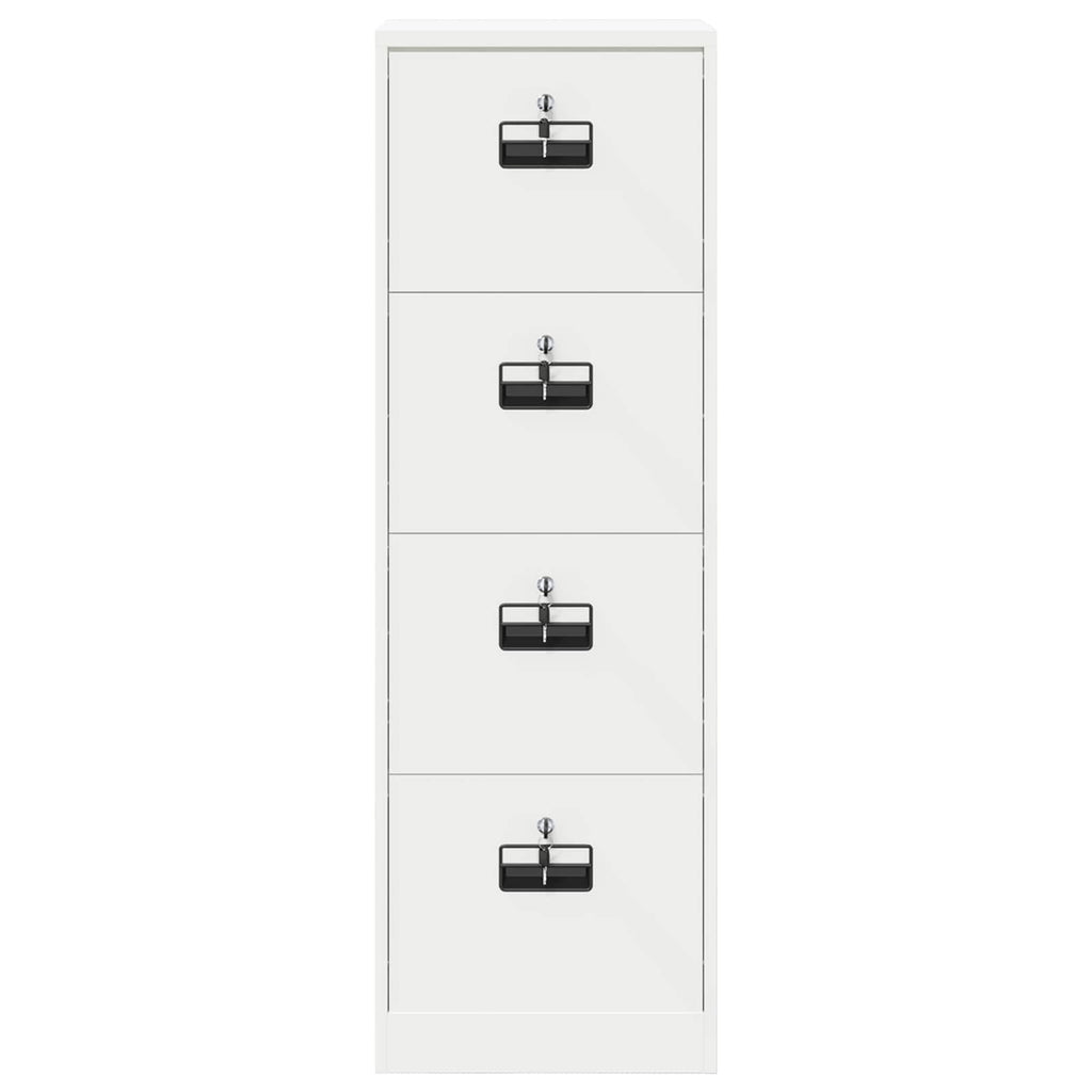 Aktenschrank Weiß 45,5 x 42 x 139 cm Kaltgewalzter Stahl