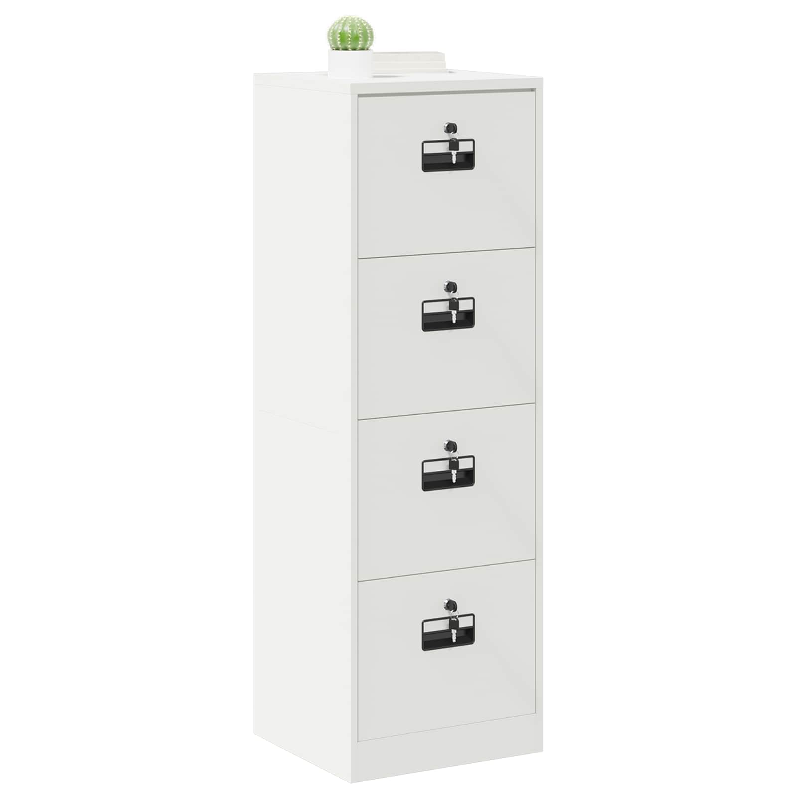 Aktenschrank Weiß 45,5 x 42 x 139 cm Kaltgewalzter Stahl