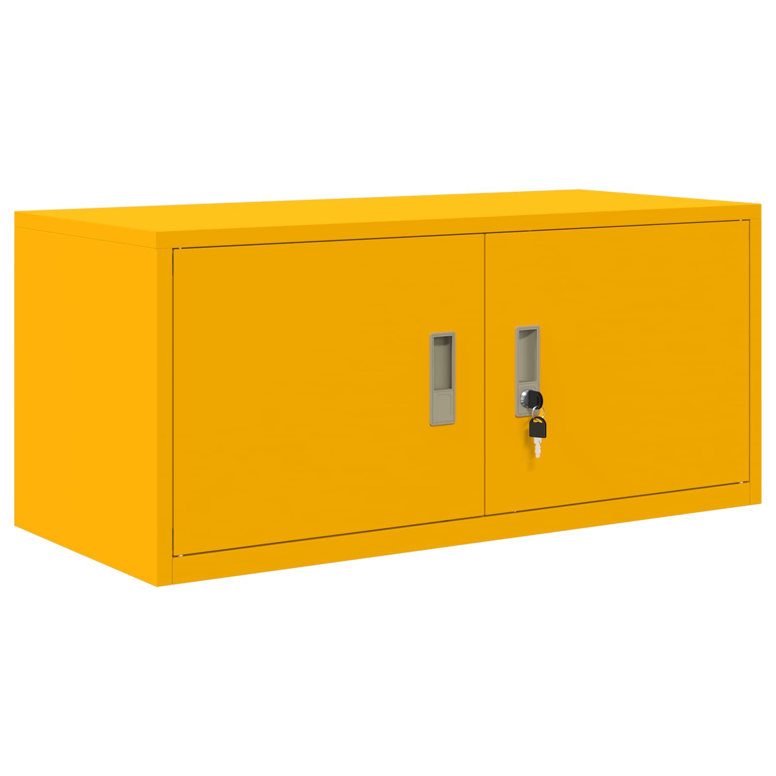 Aufbewahrungsschrank Senfgelb 90 x 40 x 40 cm Stahl
