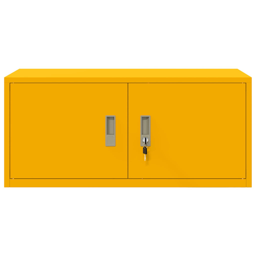 Aufbewahrungsschrank Senfgelb 90 x 40 x 40 cm Stahl