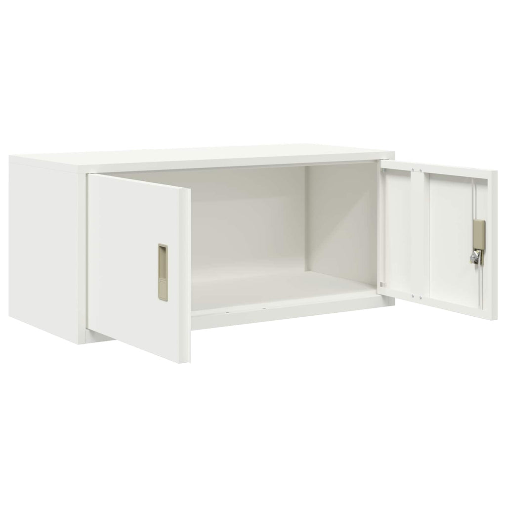Aufbewahrungsschrank Weiß 90 x 40 x 40 cm Stahl