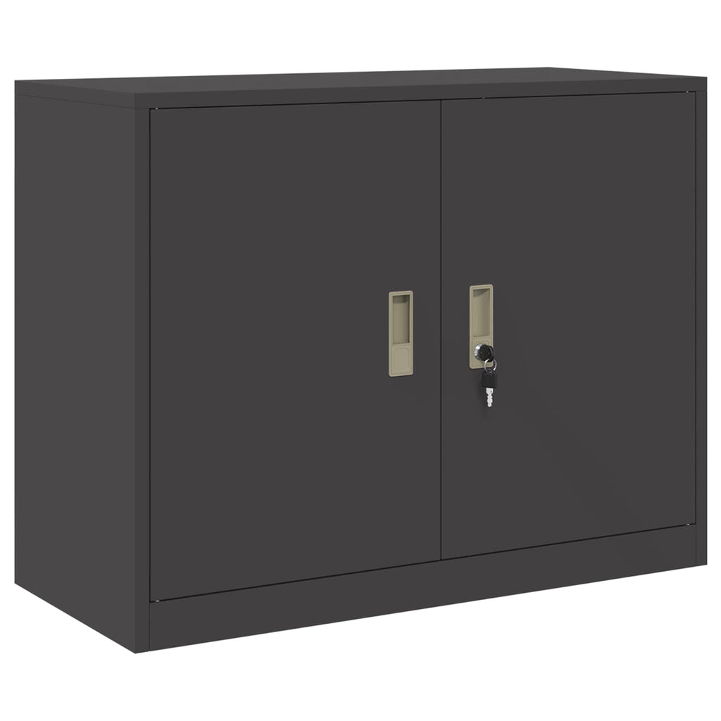 Aufbewahrungsschrank Schwarz 90 x 40 x 70 cm Stahl