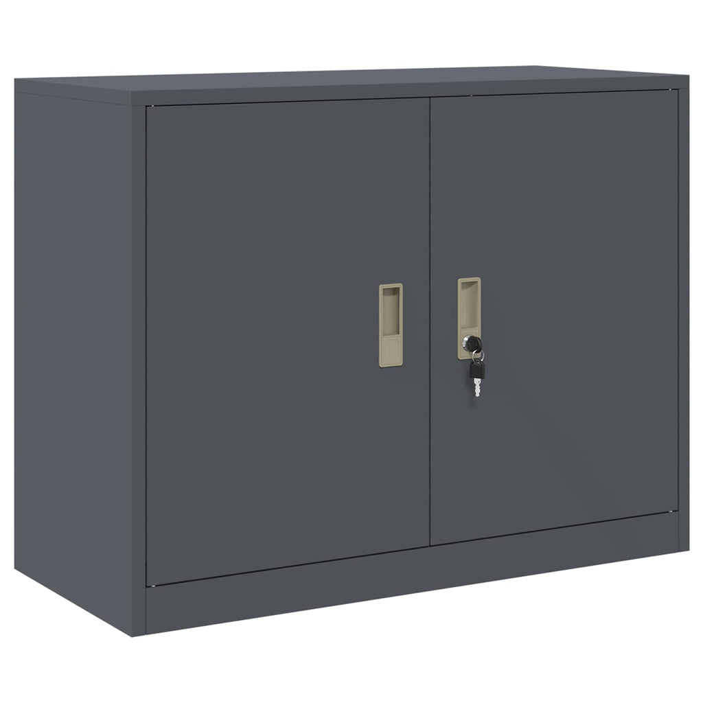 Aufbewahrungsschrank Anthrazit 90 x 40 x 70 cm Stahl