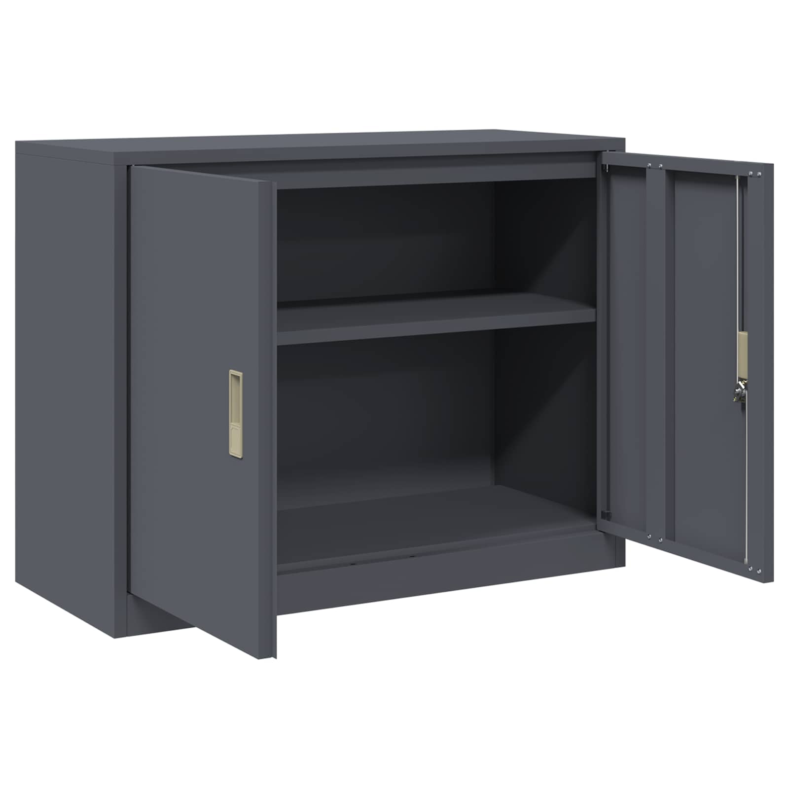 Aufbewahrungsschrank Anthrazit 90 x 40 x 70 cm Stahl