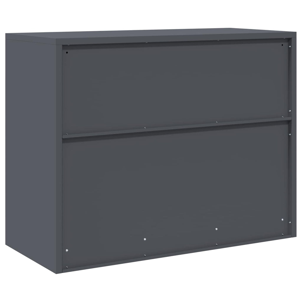Aufbewahrungsschrank Anthrazit 90 x 40 x 70 cm Stahl