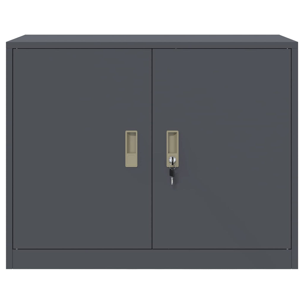 Aufbewahrungsschrank Anthrazit 90 x 40 x 70 cm Stahl