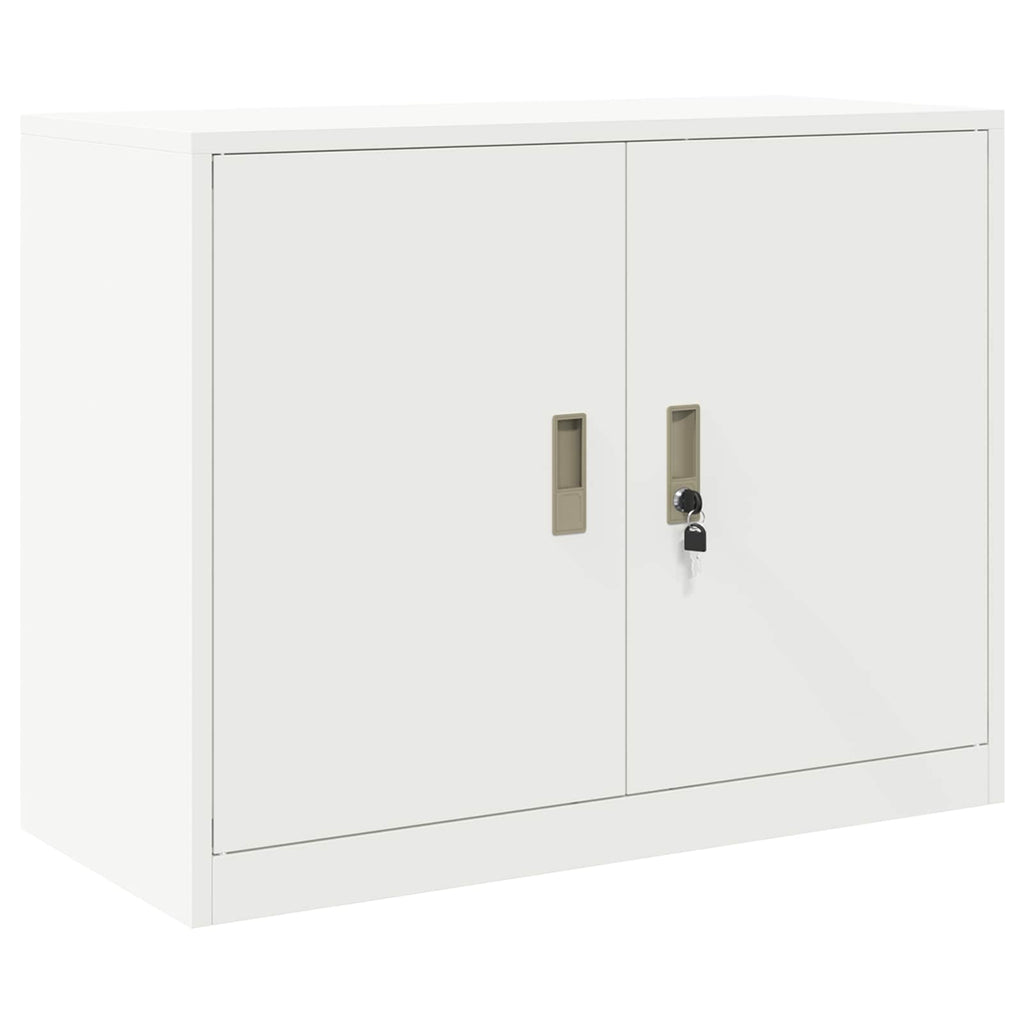 Aufbewahrungsschrank Weiß 90 x 40 x 70 cm Stahl