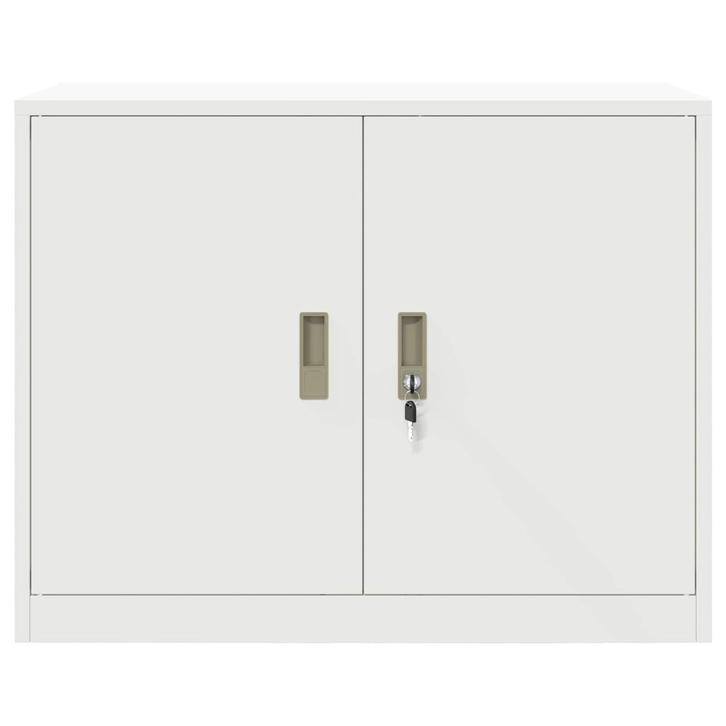 Aufbewahrungsschrank Weiß 90 x 40 x 70 cm Stahl