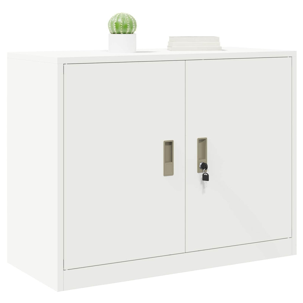 Aufbewahrungsschrank Weiß 90 x 40 x 70 cm Stahl