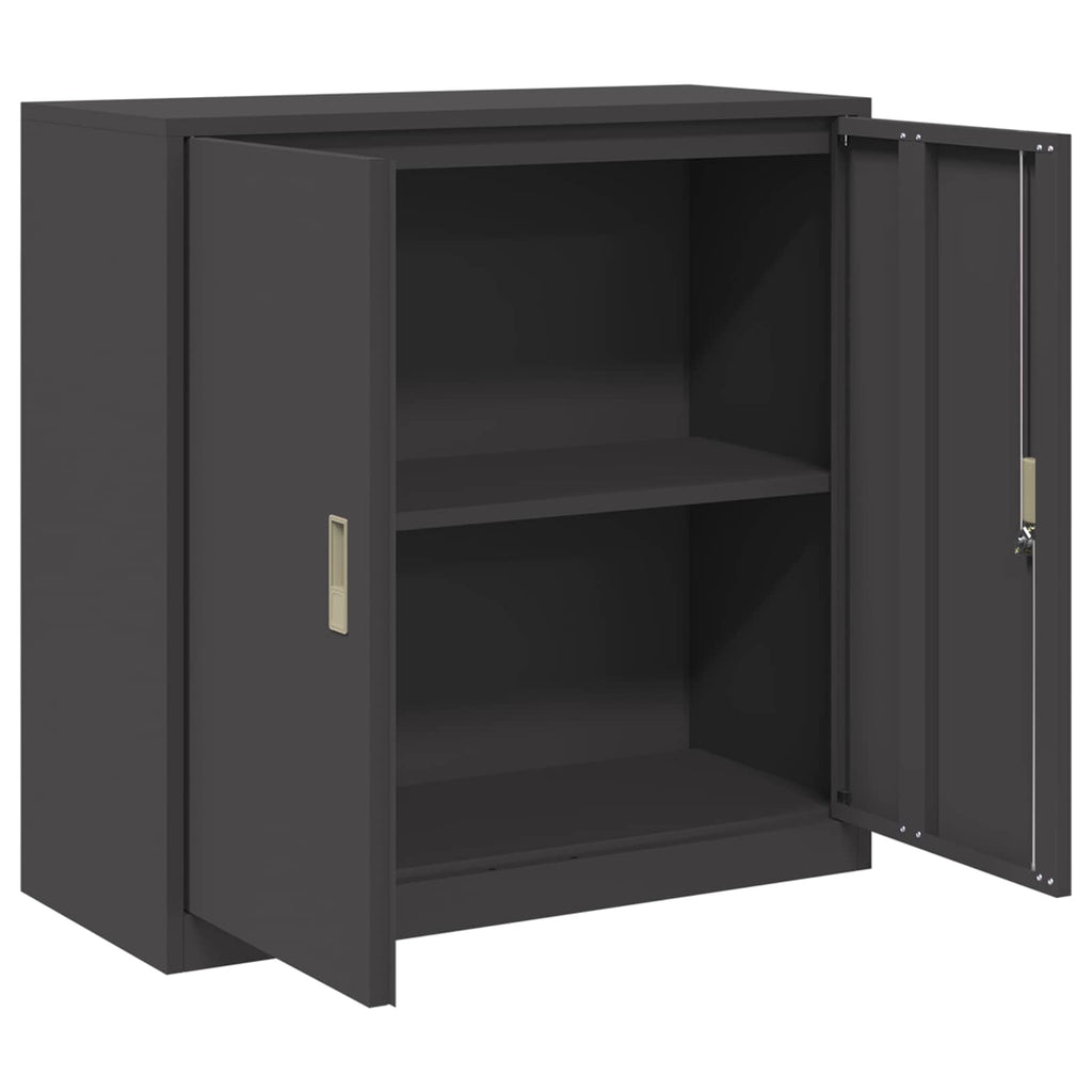Aufbewahrungsschrank Schwarz 90 x 40 x 90 cm Stahl
