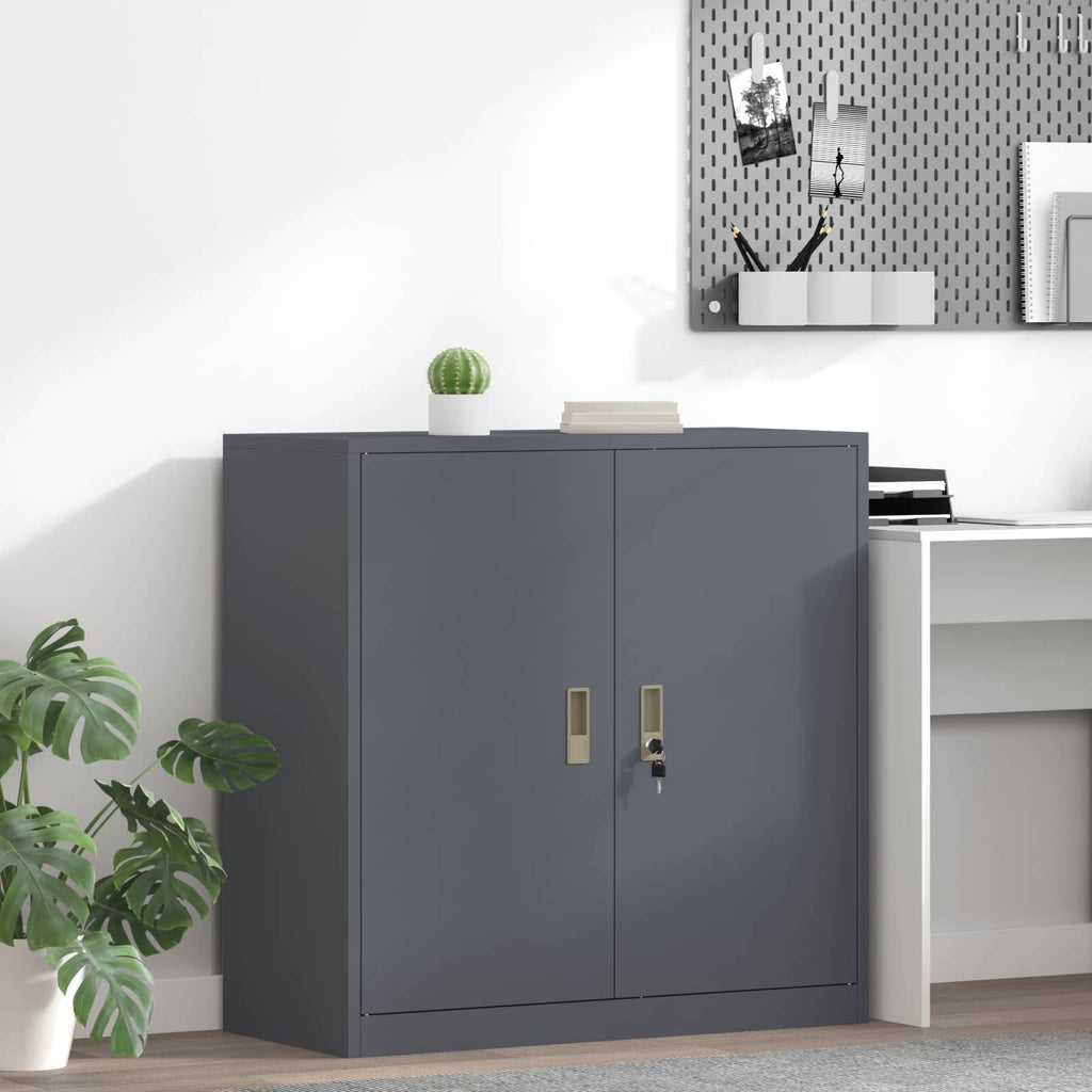 Aufbewahrungsschrank Anthrazit 90 x 40 x 90 cm Stahl