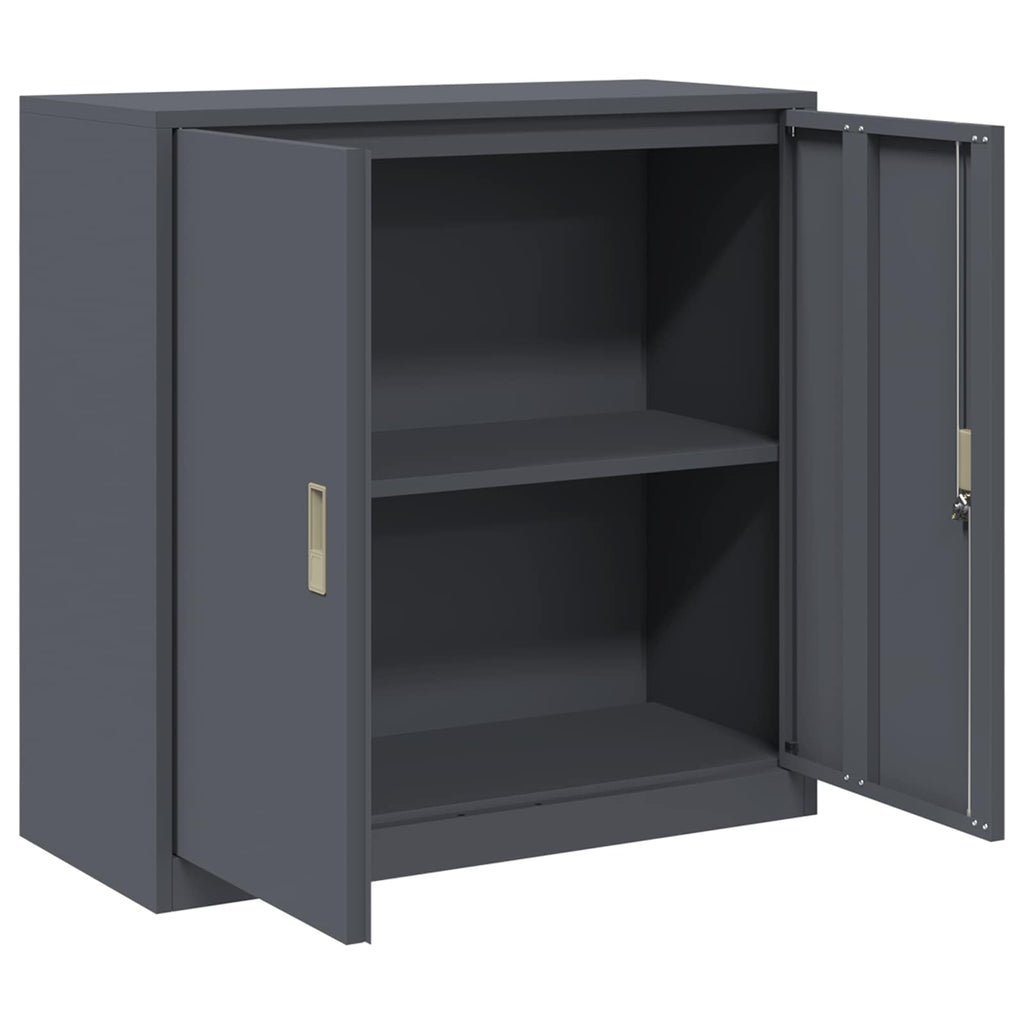 Aufbewahrungsschrank Anthrazit 90 x 40 x 90 cm Stahl