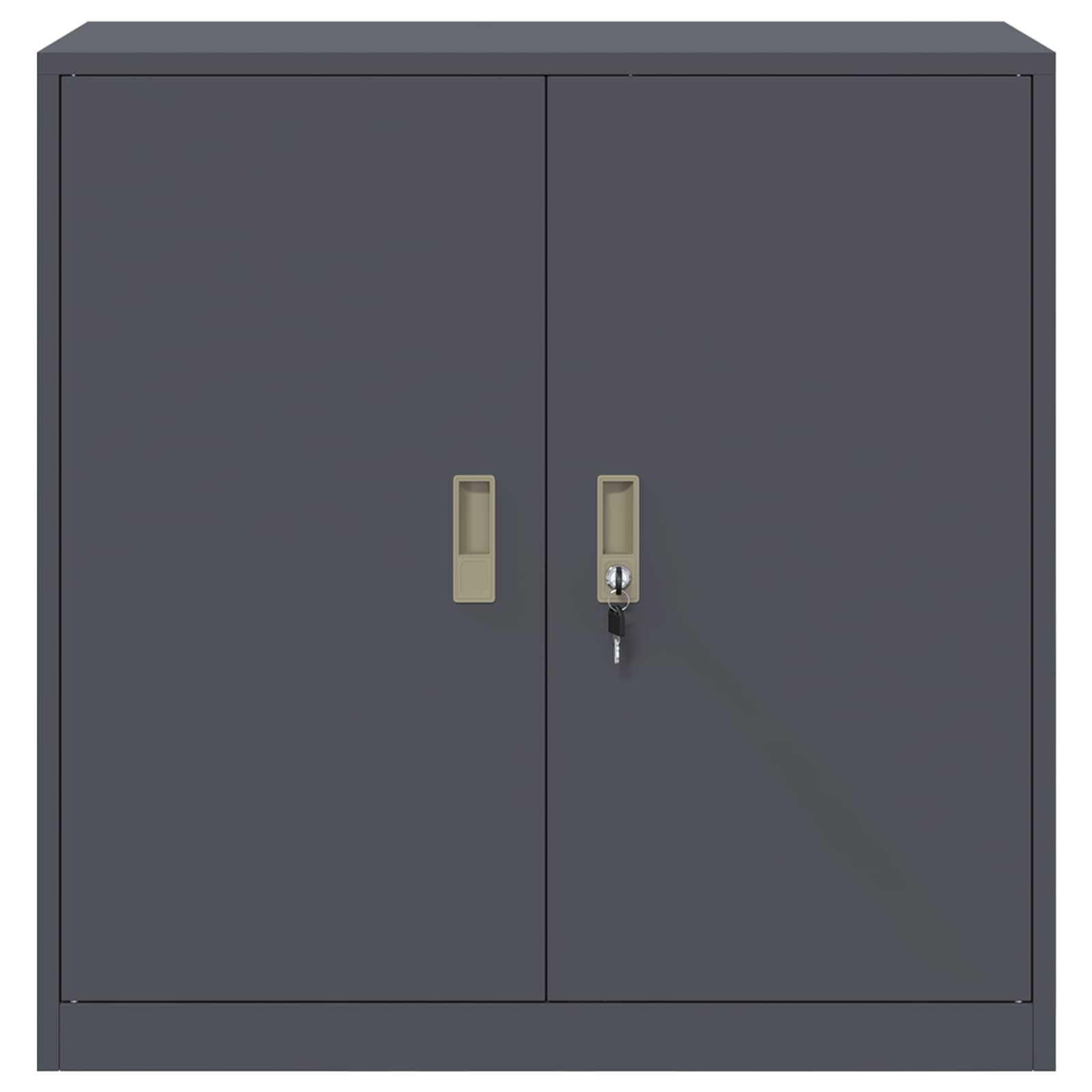 Aufbewahrungsschrank Anthrazit 90 x 40 x 90 cm Stahl