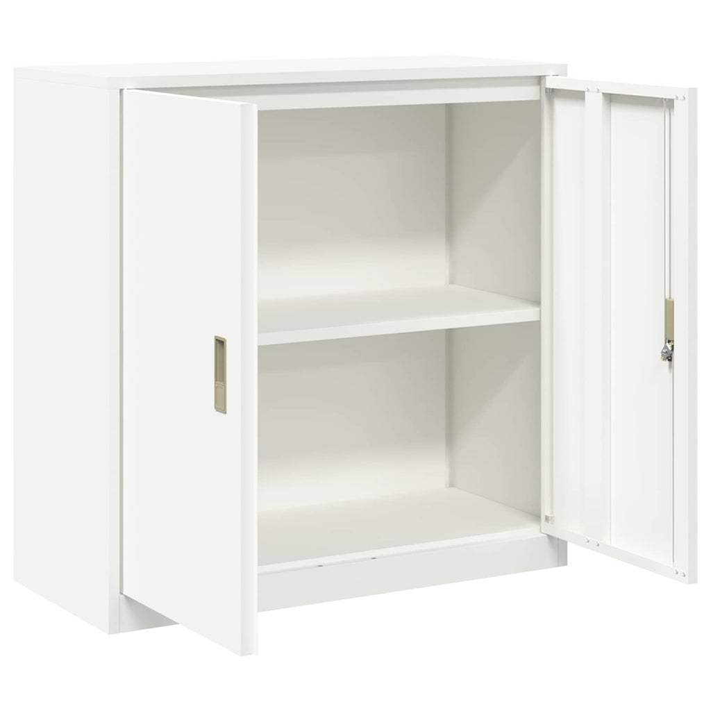 Aufbewahrungsschrank Weiß 90 x 40 x 90 cm Stahl