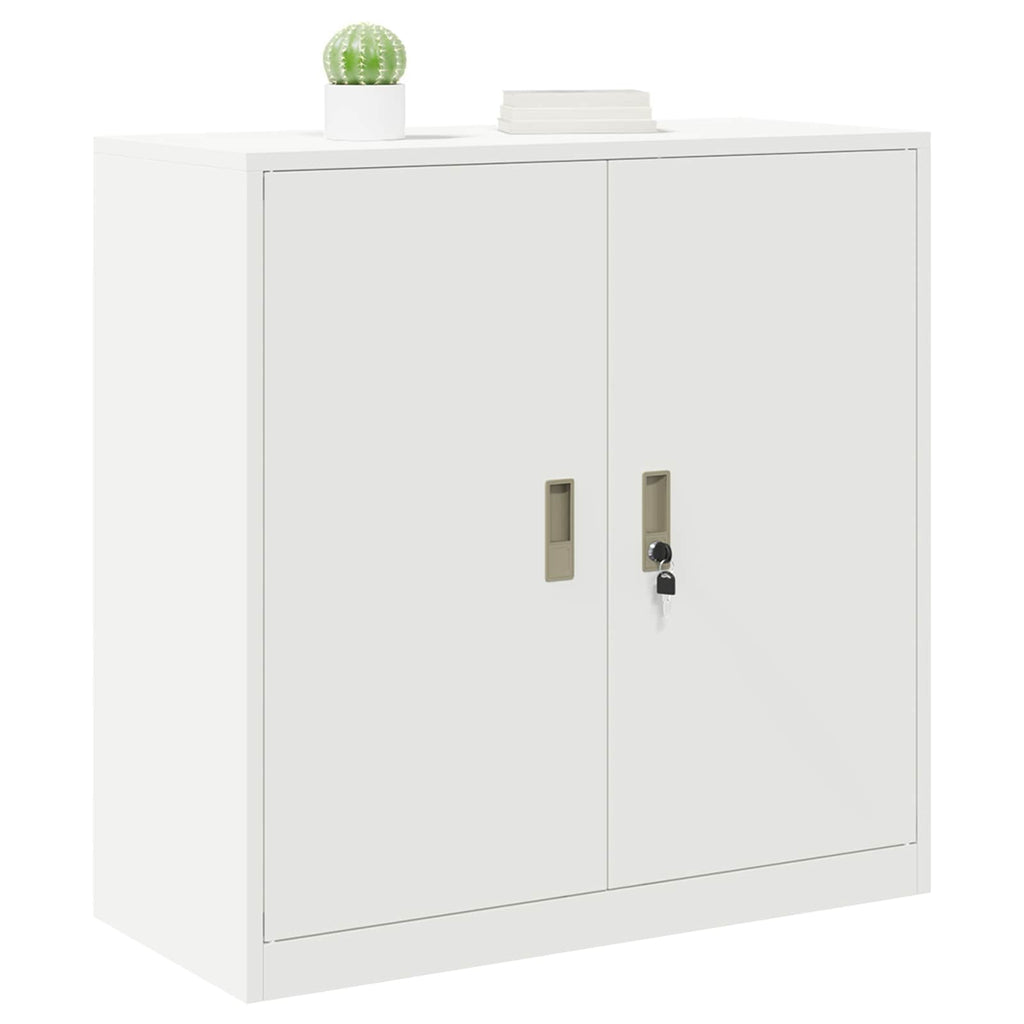 Aufbewahrungsschrank Weiß 90 x 40 x 90 cm Stahl