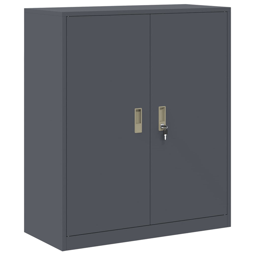 Aufbewahrungsschrank Anthrazit 90 x 40 x 105 cm Stahl