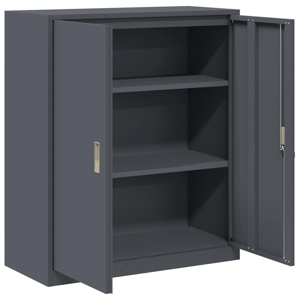 Aufbewahrungsschrank Anthrazit 90 x 40 x 105 cm Stahl