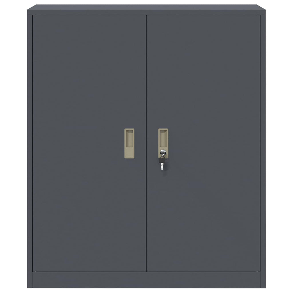 Aufbewahrungsschrank Anthrazit 90 x 40 x 105 cm Stahl