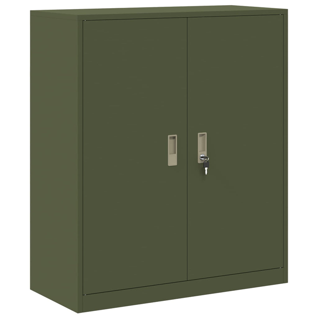 Aufbewahrungsschrank Olive Grün 90 x 40 x 105 cm Stahl