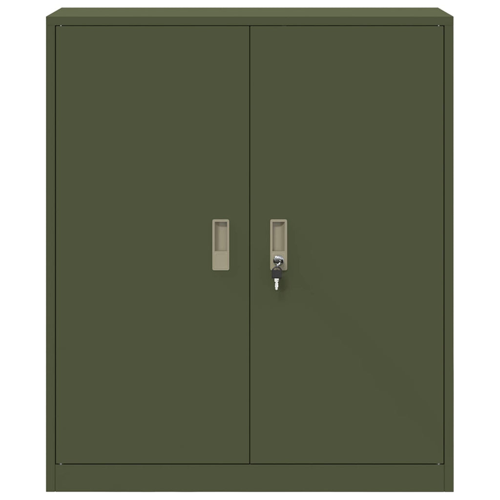 Aufbewahrungsschrank Olive Grün 90 x 40 x 105 cm Stahl