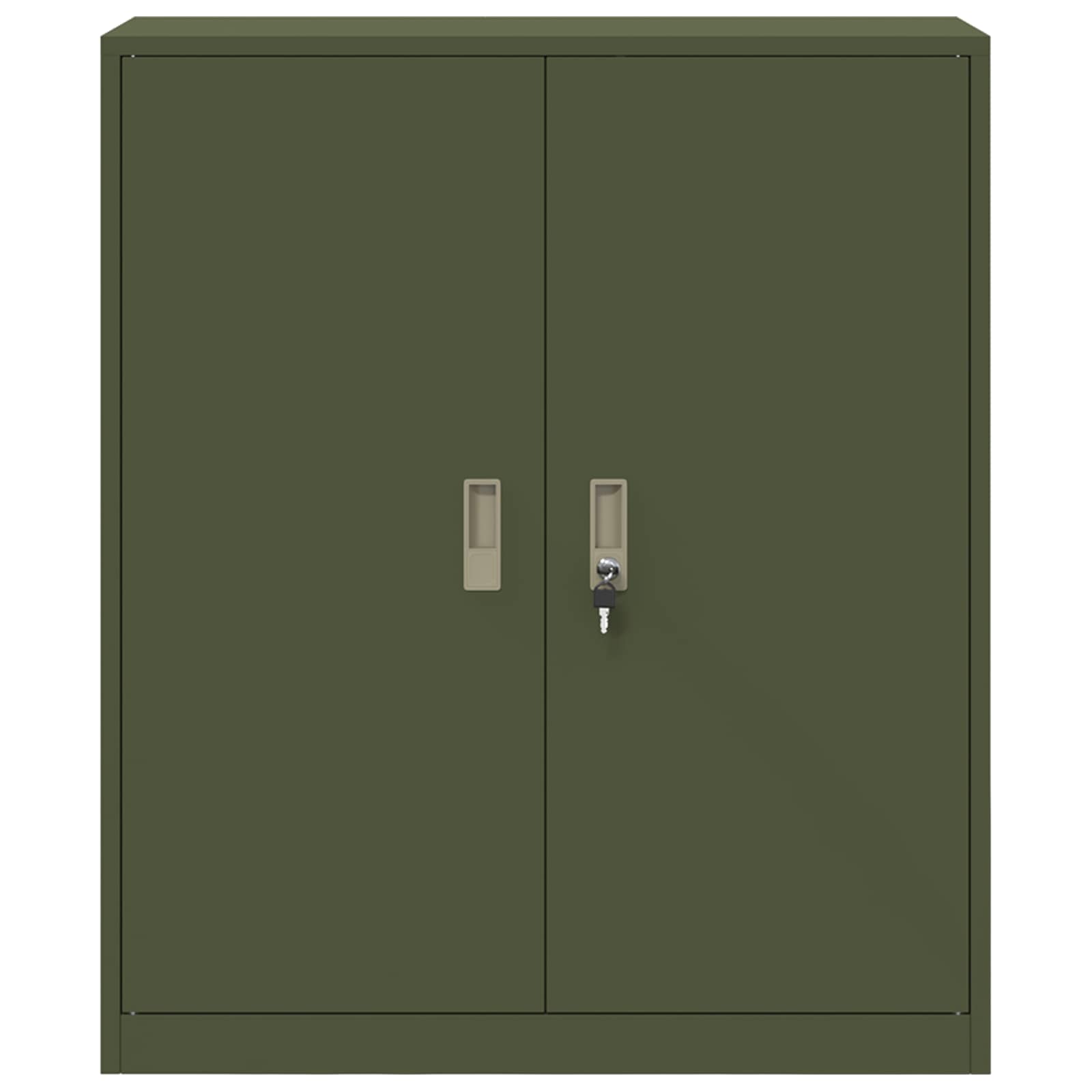Aufbewahrungsschrank Olive Grün 90 x 40 x 105 cm Stahl