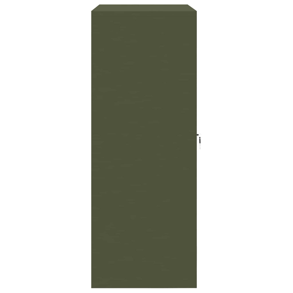 Aufbewahrungsschrank Olive Grün 90 x 40 x 105 cm Stahl