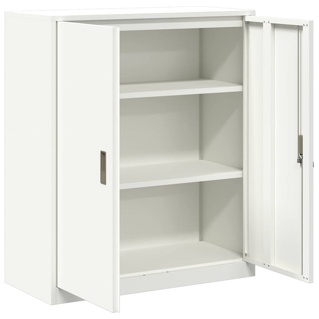 Aufbewahrungsschrank Weiß 90 x 40 x 105 cm Stahl