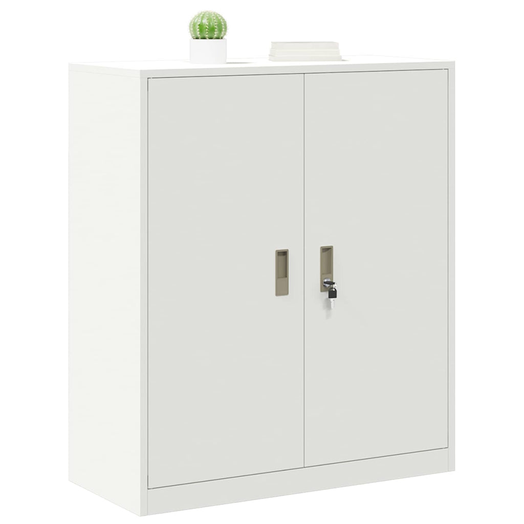 Aufbewahrungsschrank Weiß 90 x 40 x 105 cm Stahl
