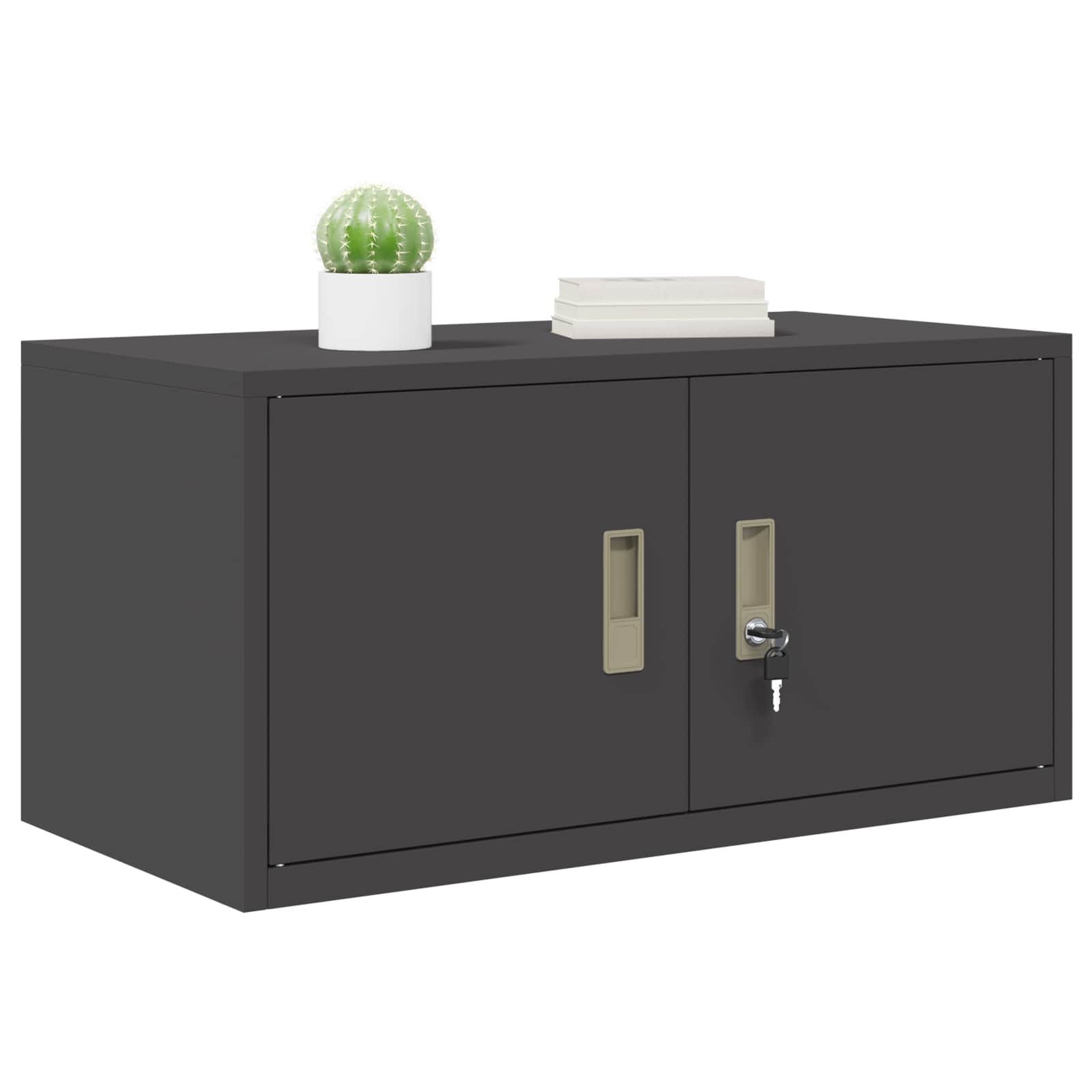 Aufbewahrungsschrank Schwarz 80 x 40 x 40 cm Stahl