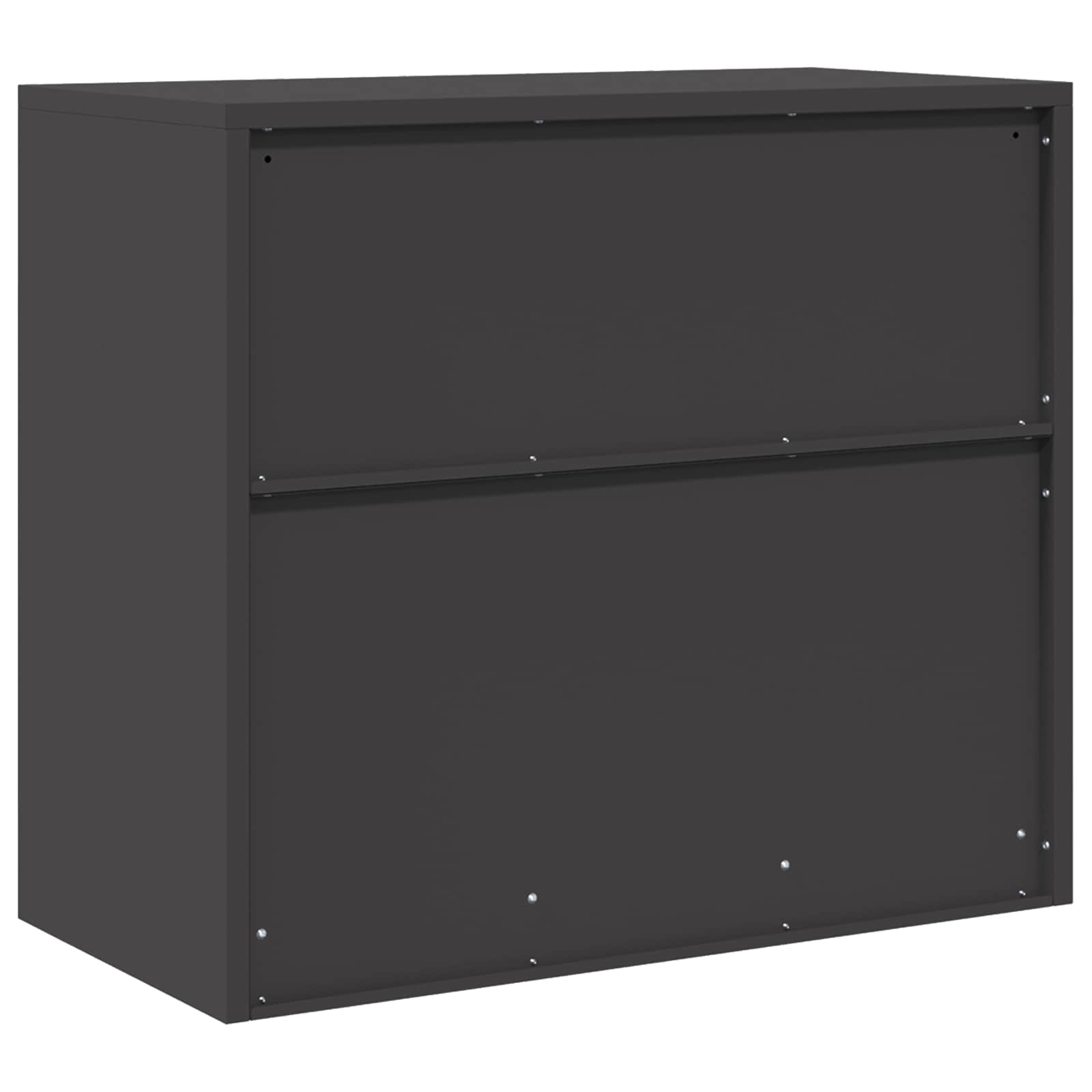 Aufbewahrungsschrank Schwarz 80 x 40 x 70 cm Stahl