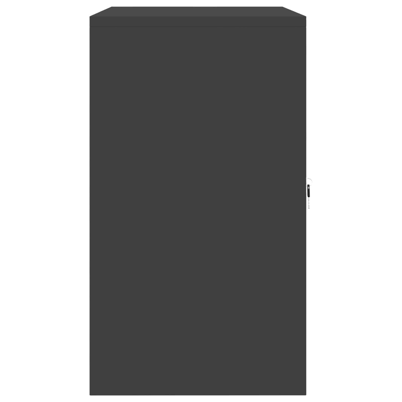 Aufbewahrungsschrank Schwarz 80 x 40 x 70 cm Stahl