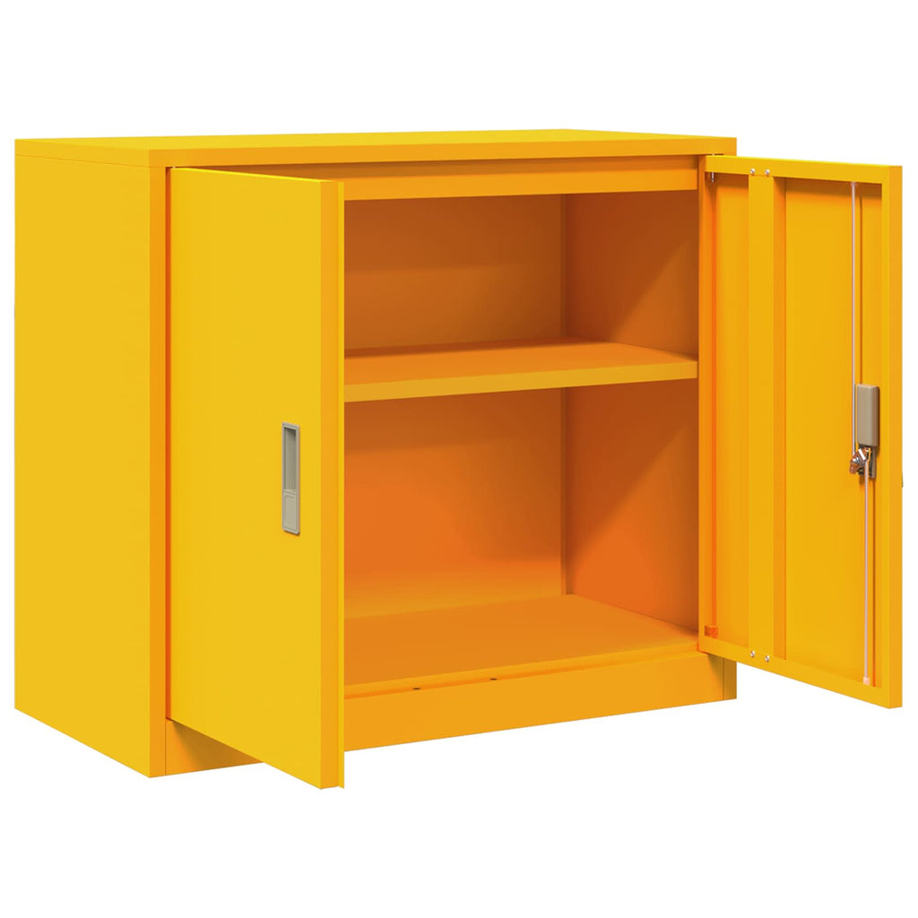 Aufbewahrungsschrank Senfgelb 80 x 40 x 70 cm Stahl