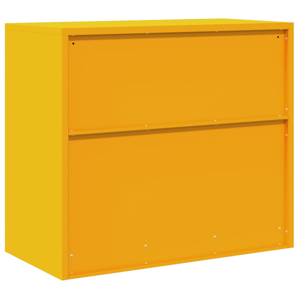 Aufbewahrungsschrank Senfgelb 80 x 40 x 70 cm Stahl