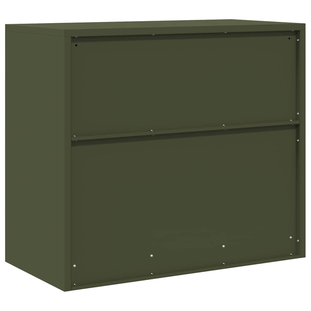 Aufbewahrungsschrank Olive Grün 80 x 40 x 70 cm Stahl