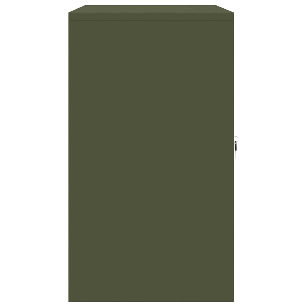 Aufbewahrungsschrank Olive Grün 80 x 40 x 70 cm Stahl