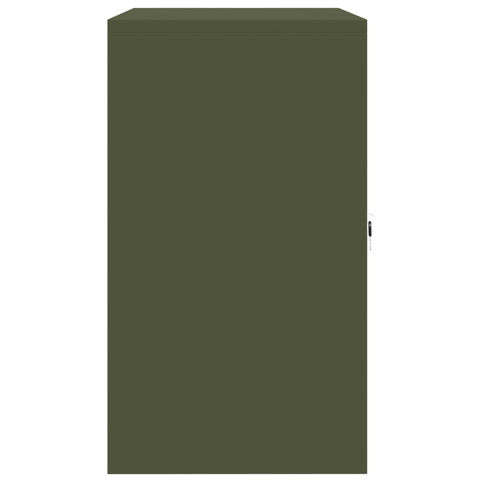 Aufbewahrungsschrank Olive Grün 80 x 40 x 70 cm Stahl