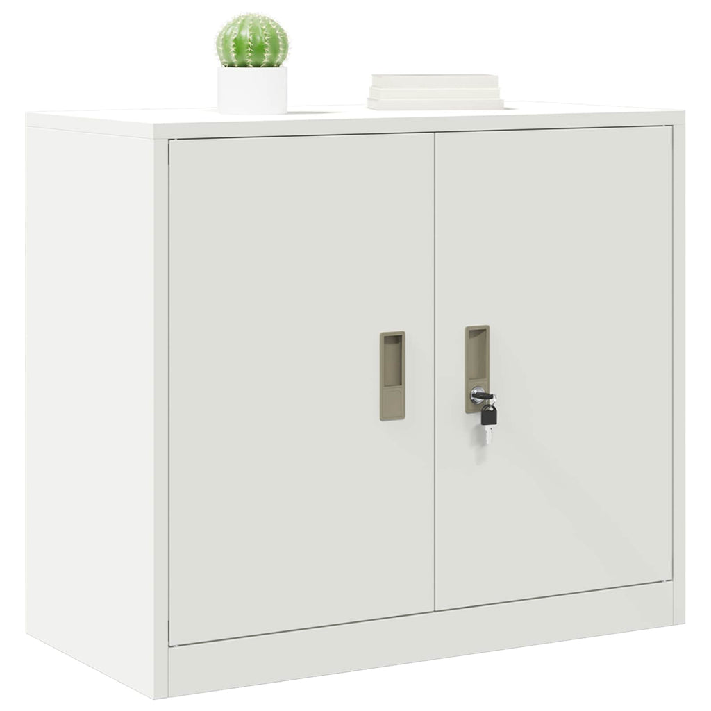 Aufbewahrungsschrank Weiß 80 x 40 x 70 cm Stahl
