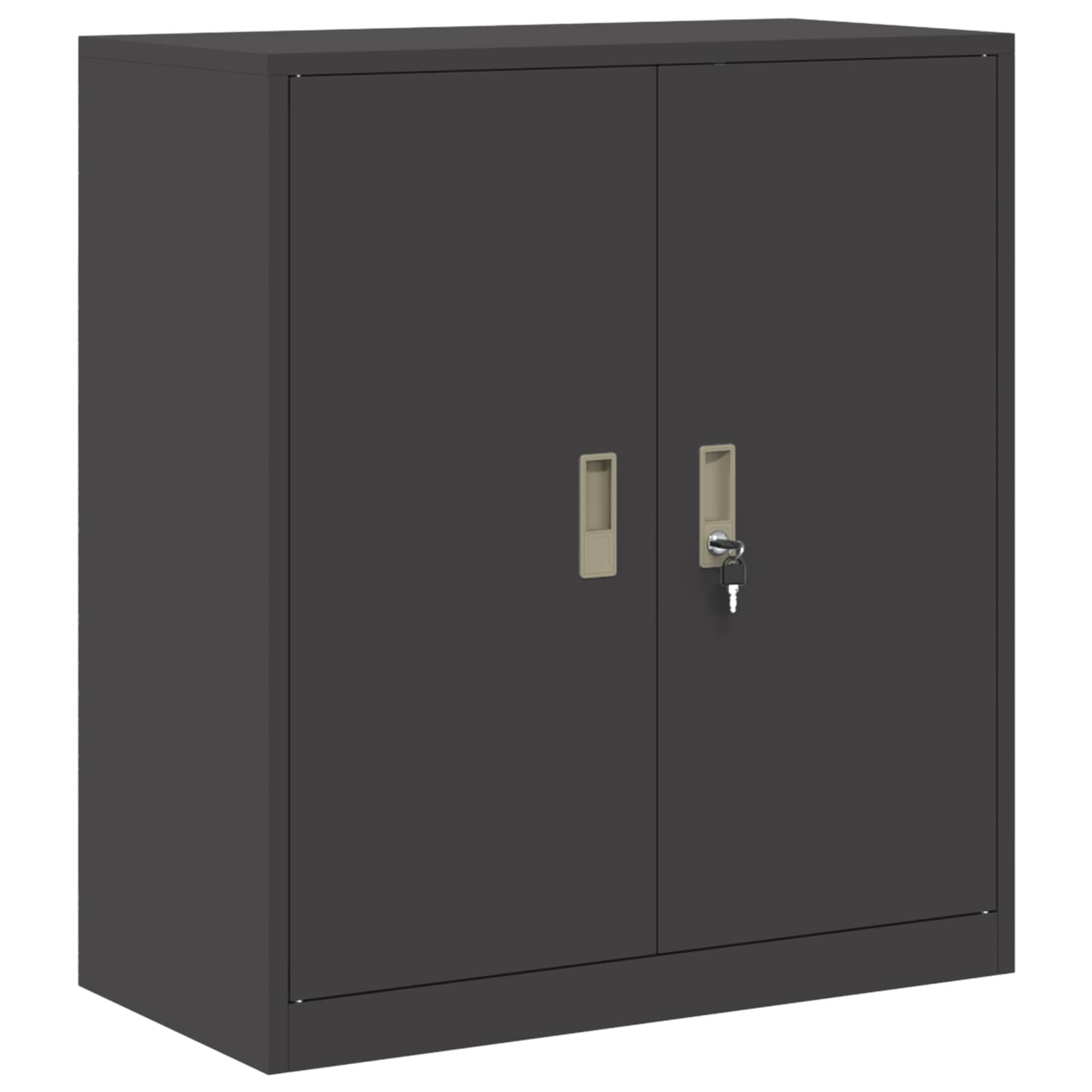 Aufbewahrungsschrank Schwarz 80 x 40 x 90 cm Stahl