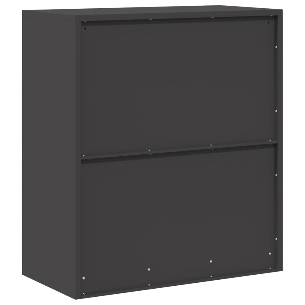 Aufbewahrungsschrank Schwarz 80 x 40 x 90 cm Stahl