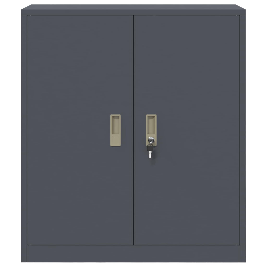 Aufbewahrungsschrank Anthrazit 80 x 40 x 90 cm Stahl