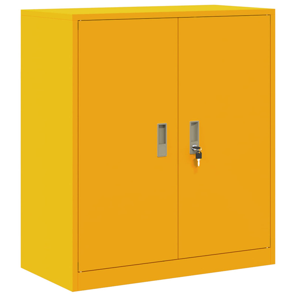 Aufbewahrungsschrank Senfgelb 80 x 40 x 90 cm Stahl