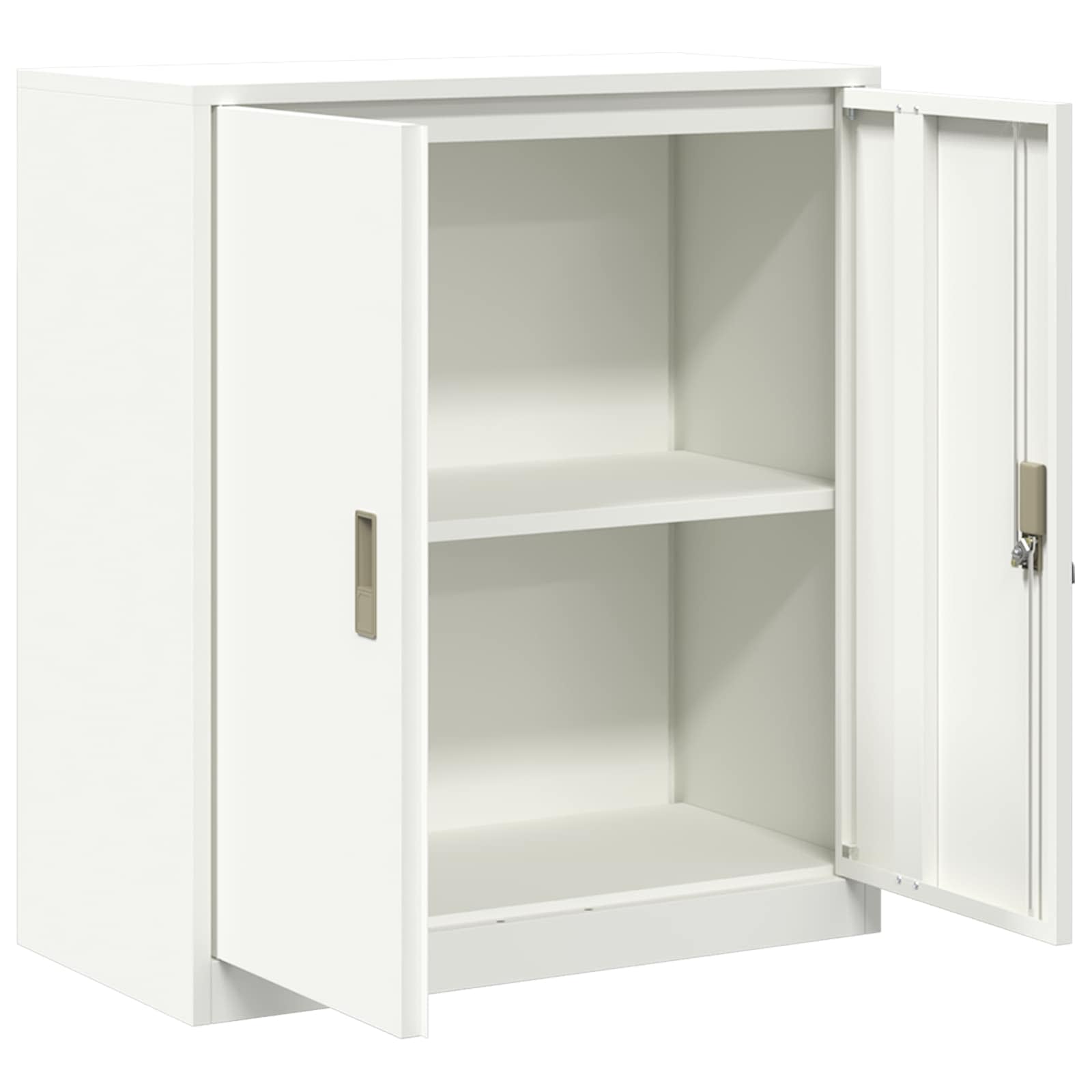 Aufbewahrungsschrank Weiß 80 x 40 x 90 cm Stahl