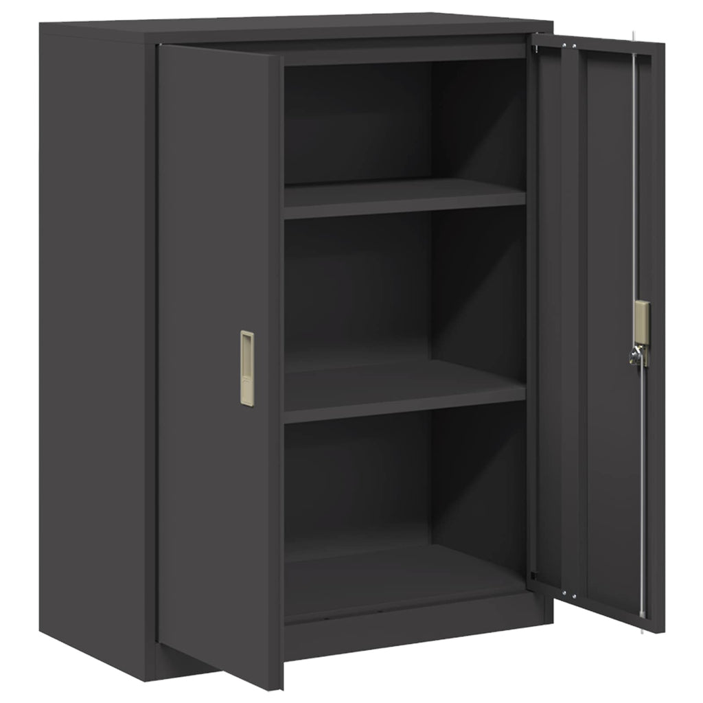 Aufbewahrungsschrank Schwarz 80 x 40 x 105 cm Stahl