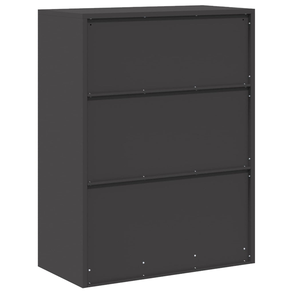 Aufbewahrungsschrank Schwarz 80 x 40 x 105 cm Stahl