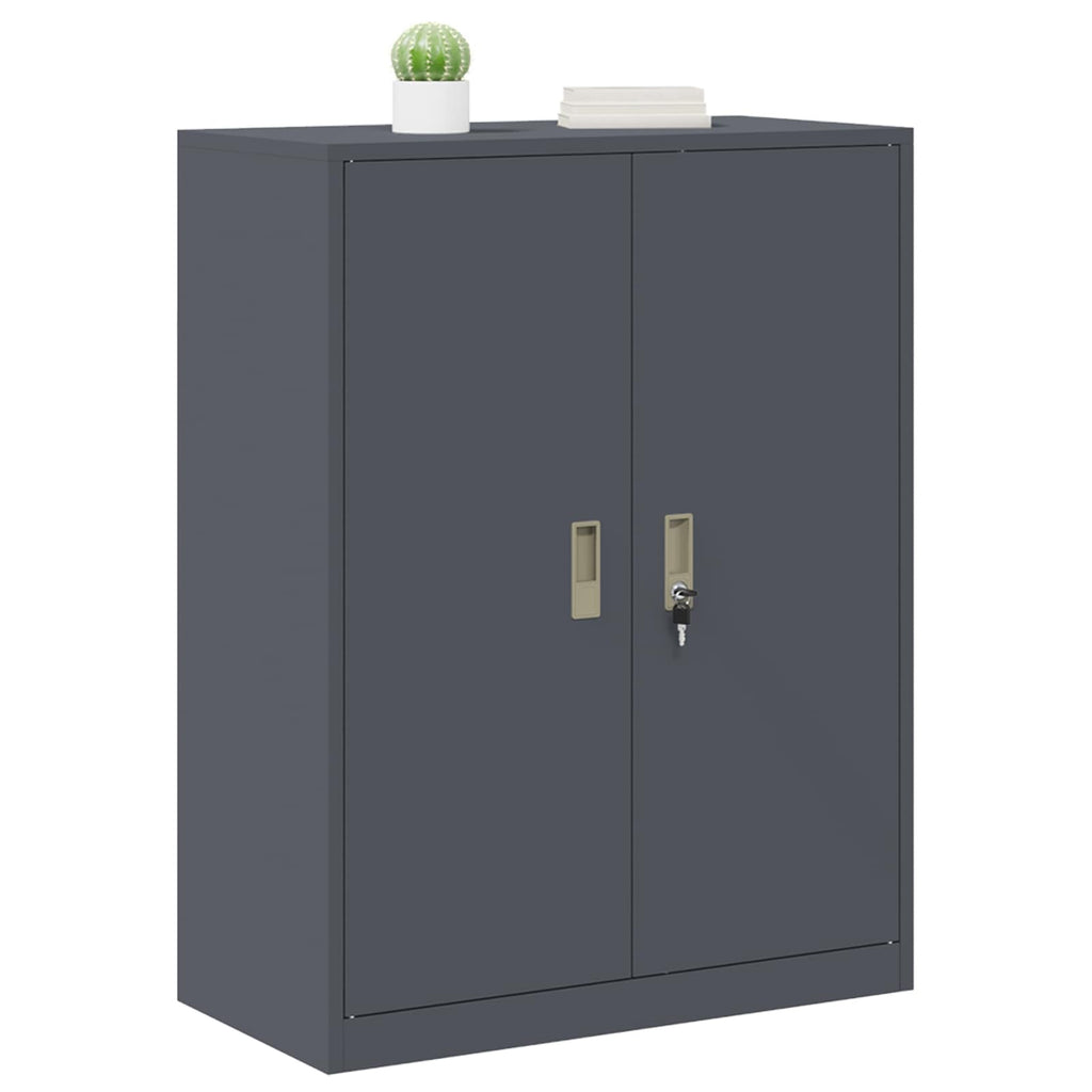 Aufbewahrungsschrank Anthrazit 80 x 40 x 105 cm Stahl