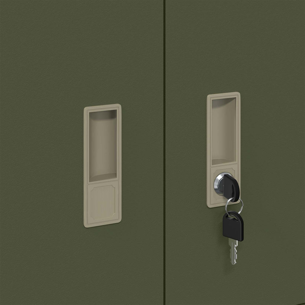 Aufbewahrungsschrank Olive Grün 60 x 40 x 40 cm Stahl