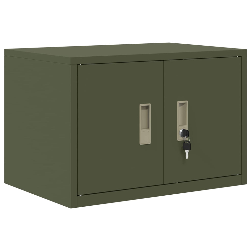 Aufbewahrungsschrank Olive Grün 60 x 40 x 40 cm Stahl