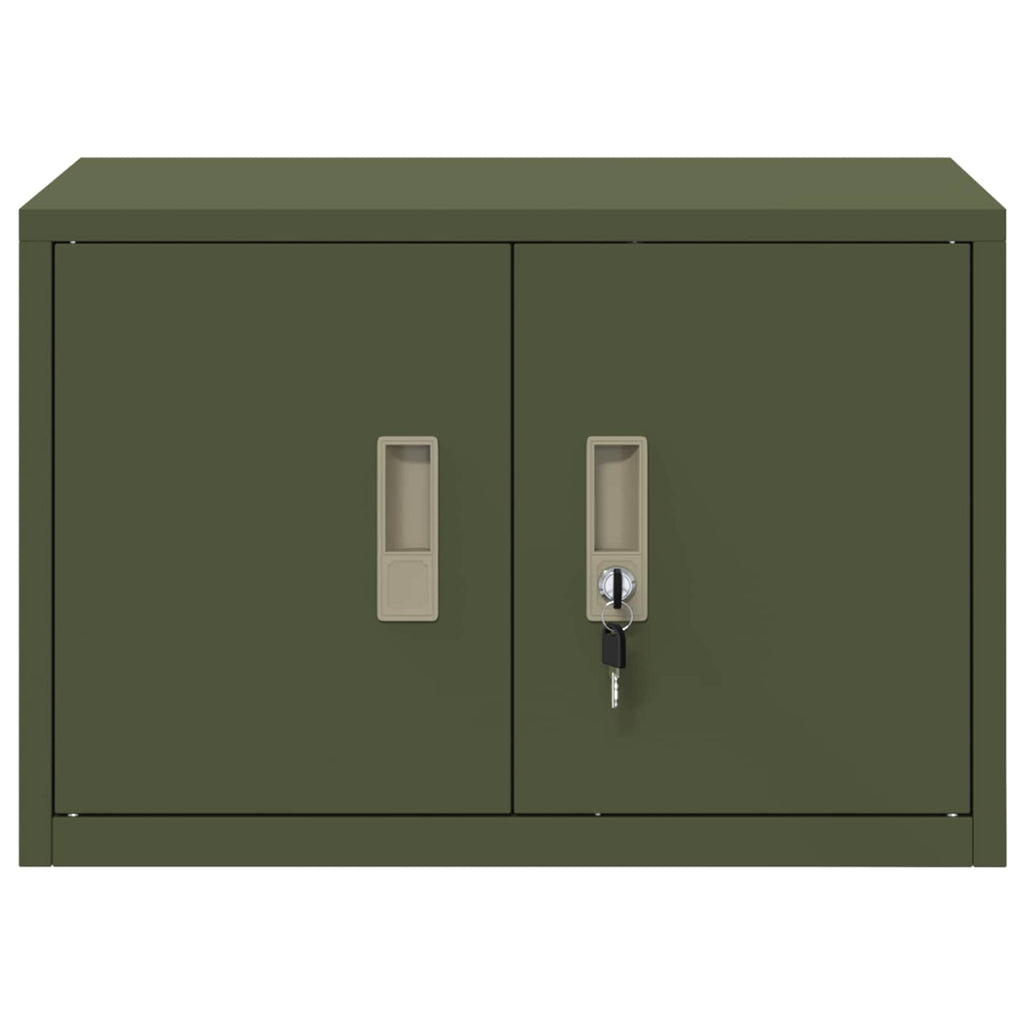 Aufbewahrungsschrank Olive Grün 60 x 40 x 40 cm Stahl