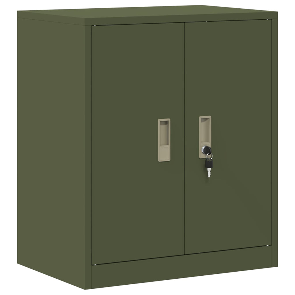 Aufbewahrungsschrank Olive Grün 60 x 40 x 70 cm Stahl