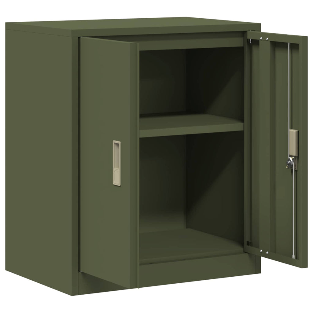 Aufbewahrungsschrank Olive Grün 60 x 40 x 70 cm Stahl